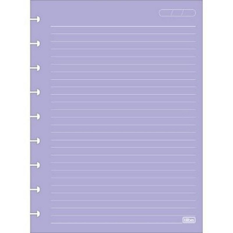 BLOCO PARA FICHARIO 80 FOLHAS TILIDISCO COLORIDO TILIBRA - REF. 34180 - 1 UNIDADE