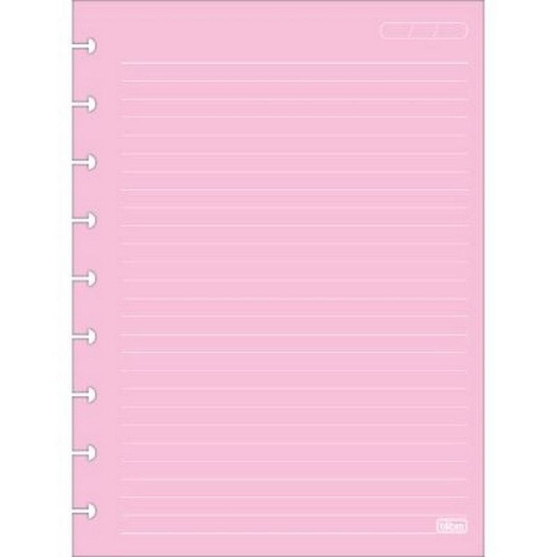 BLOCO PARA FICHARIO 80 FOLHAS TILIDISCO COLORIDO TILIBRA - REF. 34180 - 1 UNIDADE