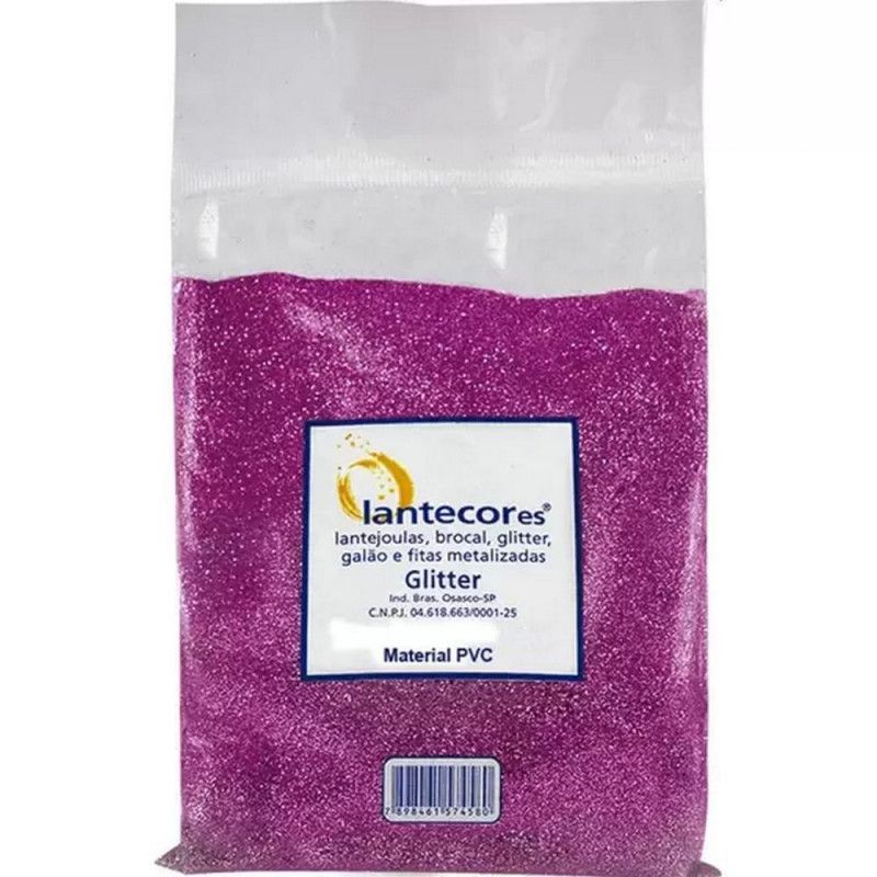 GLITER 100G PVC LANTECOR - REF. PINK - 1 UNIDADE