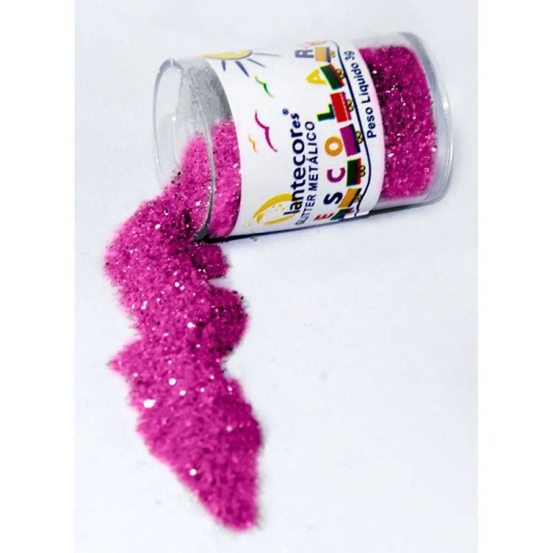 GLITER 3G PVC LANTECOR - REF. PINK - PACOTE COM 12 UNIDADES
