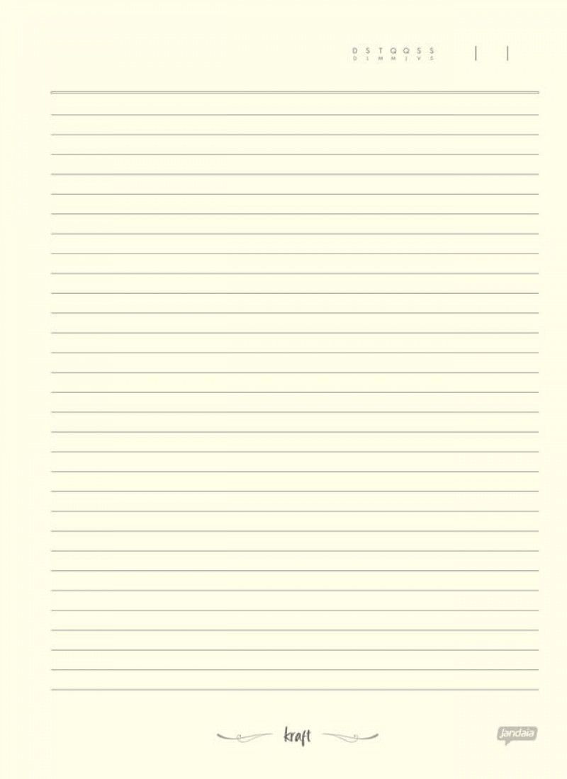 CADERNO 10 MATERIAS CAPA DURA 160FL KRAFT GOLD JANDAIA - REF. 71398 - PACOTE COM 4 UNIDADES