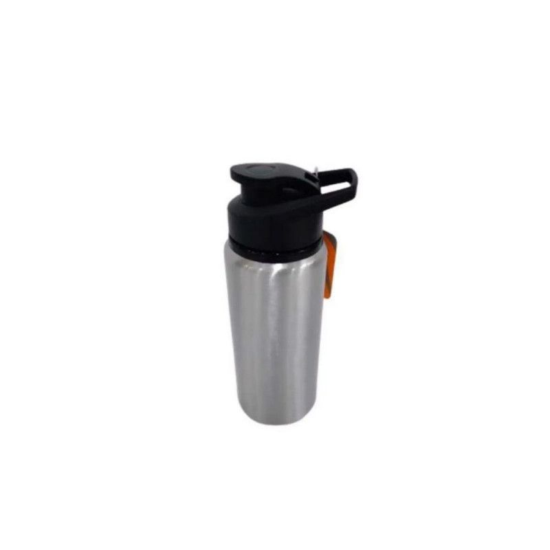 GARRAFA 600ML ALUMINIO/PRATA - 1 UNIDADE