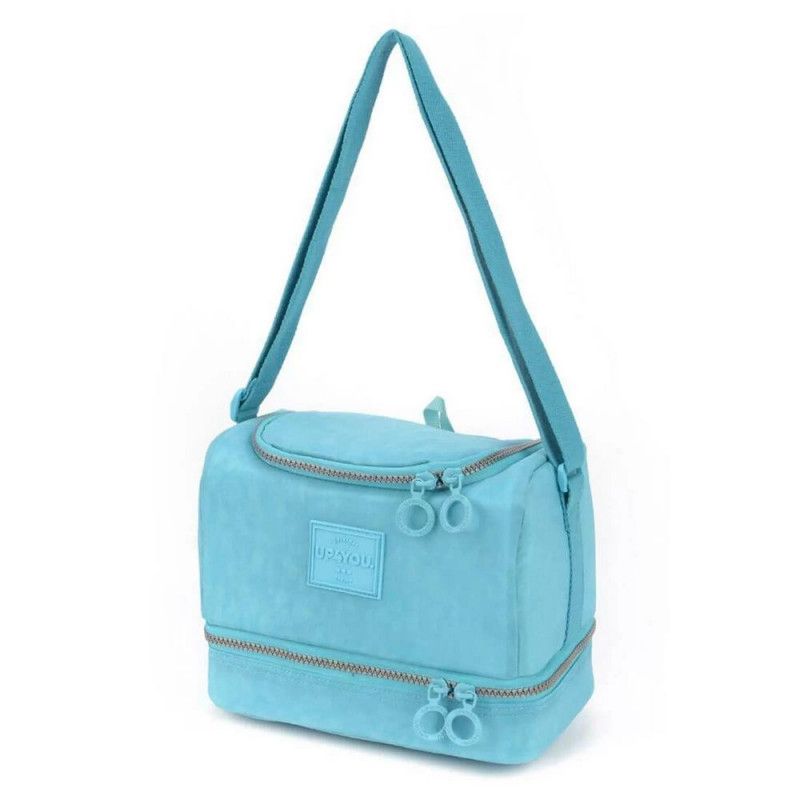 LANCHEIRA COM ALCA CRINKLE TURQUESA LUXCEL - 1 UNIDADE - REF. LA51682UP-TQ