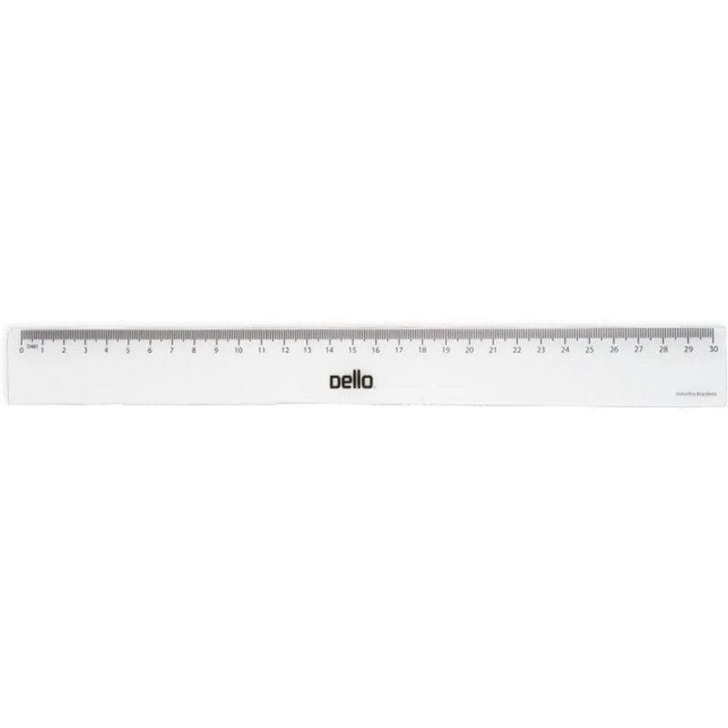 REGUA 30CM FLEXIVEL TRANSPARENTE DELLO - REF. 8510.H - CAIXA COM 50 UNIDADES