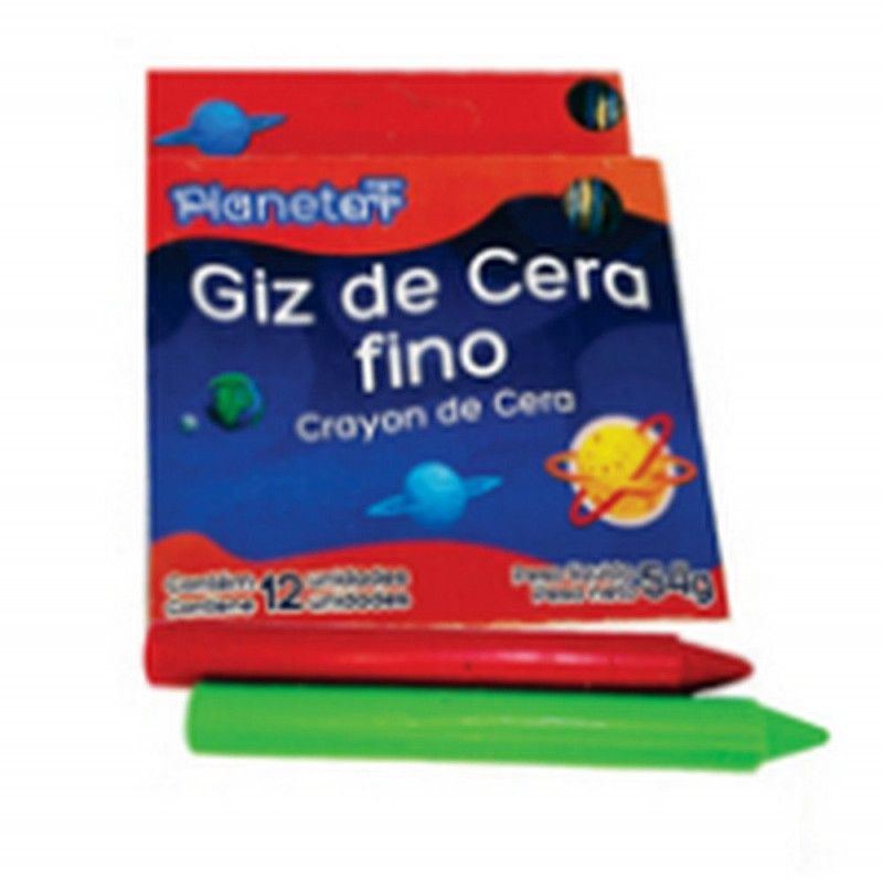 GIZ CERA 12 CORES FINO PLANETA - 4-1002.61.99 PACOTE COM 12 UNIDADES