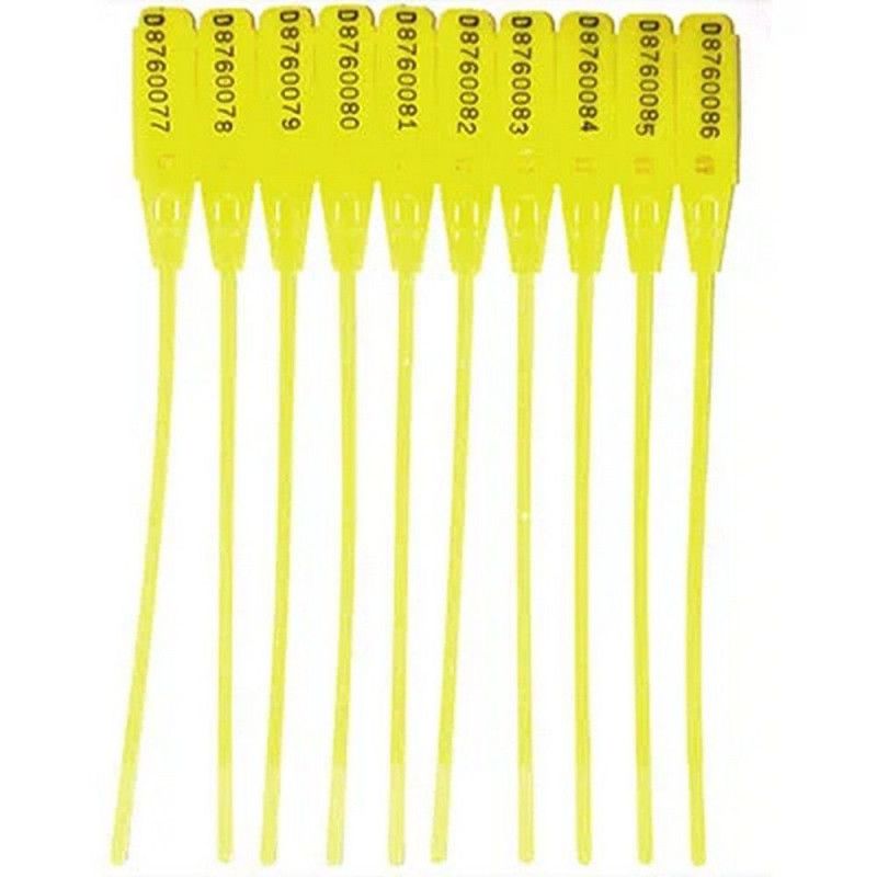 LACRE SEGURANCA 16CM NUMERADO C/100 JW - AMARELO 1 PACOTE