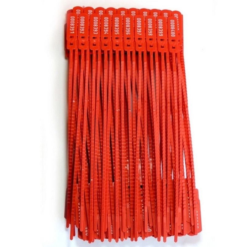LACRE SEGURANCA 16CM NUMERADO C/100 JW - VERMELHO - 1 PACOTE