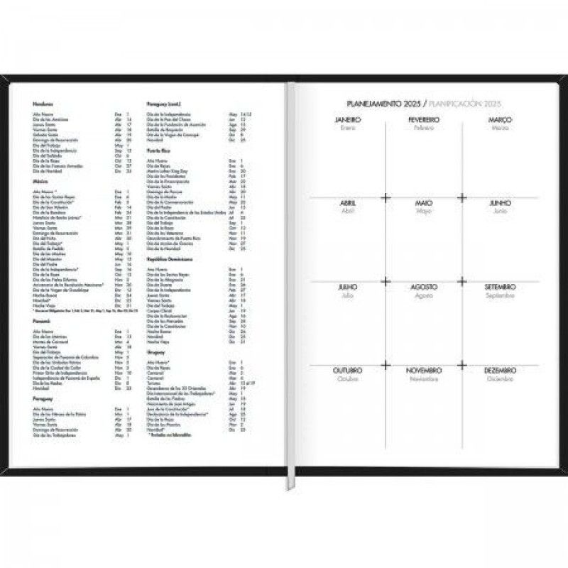PLANNER COSTURADO NAPOLI M3 TILIBRA 2025 - REF. 347761 - PACOTE COM 5 UNIDADES SORTIDAS