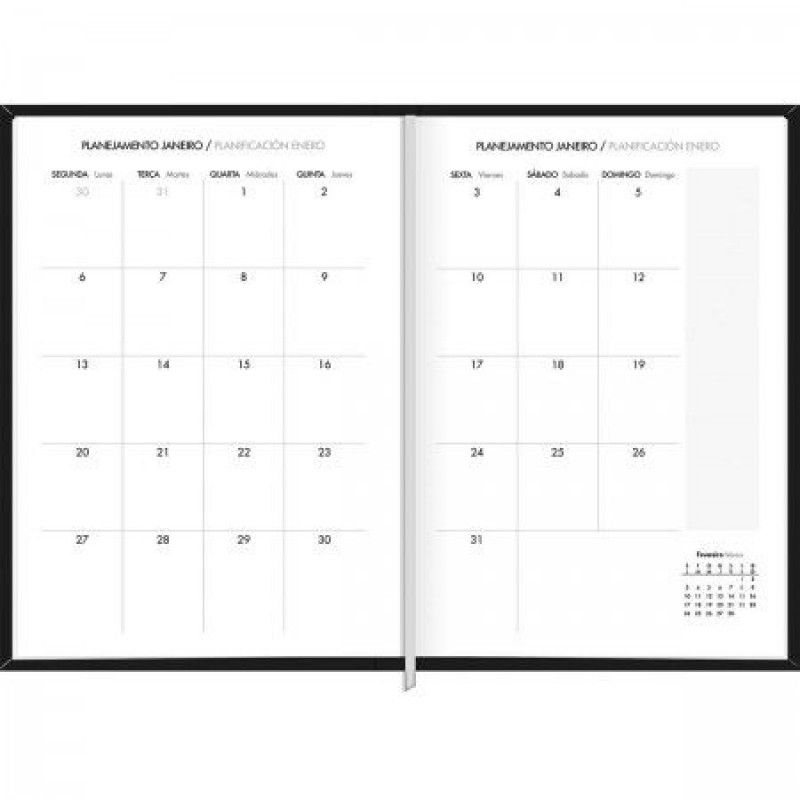 PLANNER COSTURADO NAPOLI M3 TILIBRA 2025 - REF. 347761 - PACOTE COM 5 UNIDADES SORTIDAS