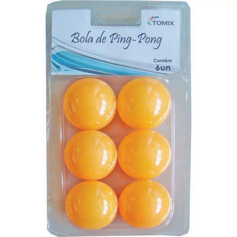 BOLA PING PONG LARANJA C/6 TOMIX - 316.15.04 1 UNIDADE