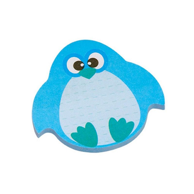 BLOCO ADESIVO ANOTAÇÃO 45X45MM 30 FOLHAS ZOO BRW - REF. BA0200 - PACOTE COM 75 BLOCOS