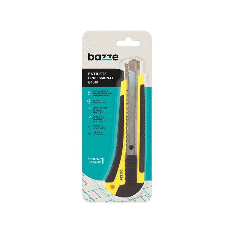 ESTILETE LARGO PROFISSIONAL METAL BAZZE - REF. B4019 - 1 UNIDADE