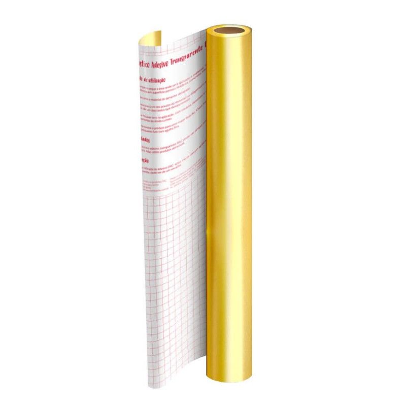 ADESIVO 45X10M METALIZADO DOURADO DAC - 1751DO 1 UNIDADE