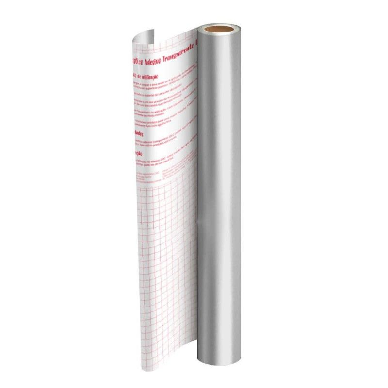 ADESIVO 45X10M METALIZADO PRATA DAC - 1751PT 1 UNIDADE