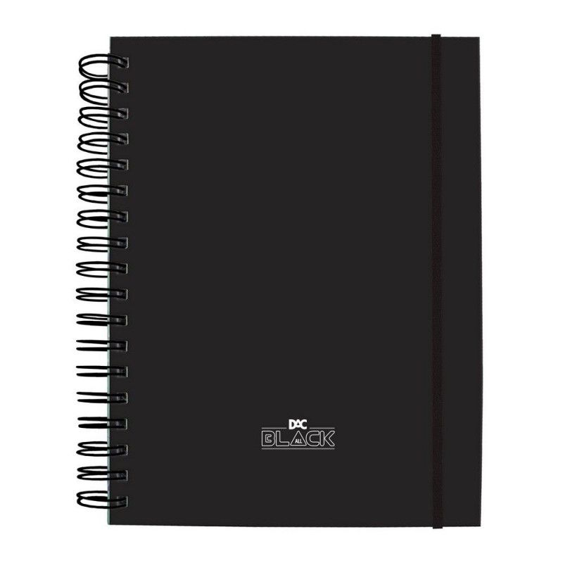 CADERNO SMART COLEGIAL COM FOLHAS E DIVISÓRIAS REPOSICIONÁVEIS DAC ALL BLACK – REF. 4141 – 1 UNIDADE 