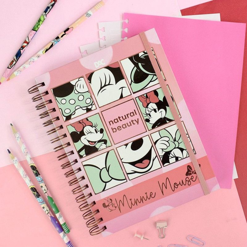 CADERNO SMART COLEGIAL UNIVERSITÁRIO COM FOLHAS E DIVISÓRIAS REPOSICIONÁVEIS DISNEY MINNIE – REF. 4202 – 1 UNIDADE