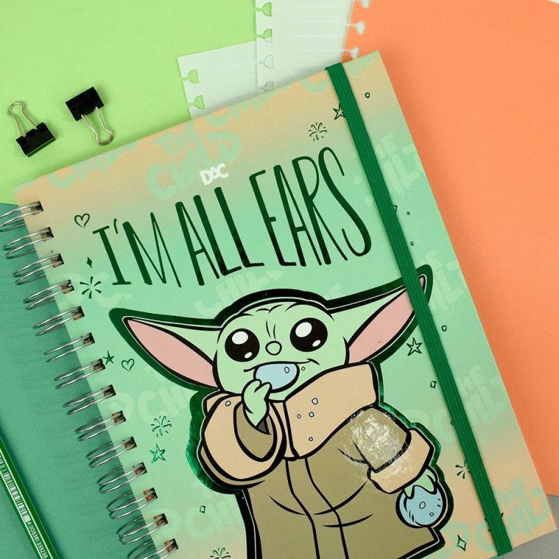 CADERNO SMART COLEGIAL COM FOLHAS E DIVISÓRIAS REPOSICIONÁVEIS LUCAS FILM STAR WARS MANDALORIAN – REF. 4215 – 1 UNIDADE
