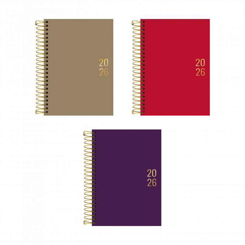 AGENDA ESPIRAL NAPOLI CORES M5 TILIBRA 2026 - REF. 347779 - PACOTE COM 5 UNIDADES