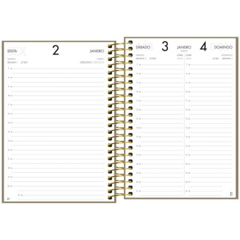 AGENDA ESPIRAL NAPOLI CORES M5 TILIBRA 2026 - REF. 347779 - PACOTE COM 5 UNIDADES