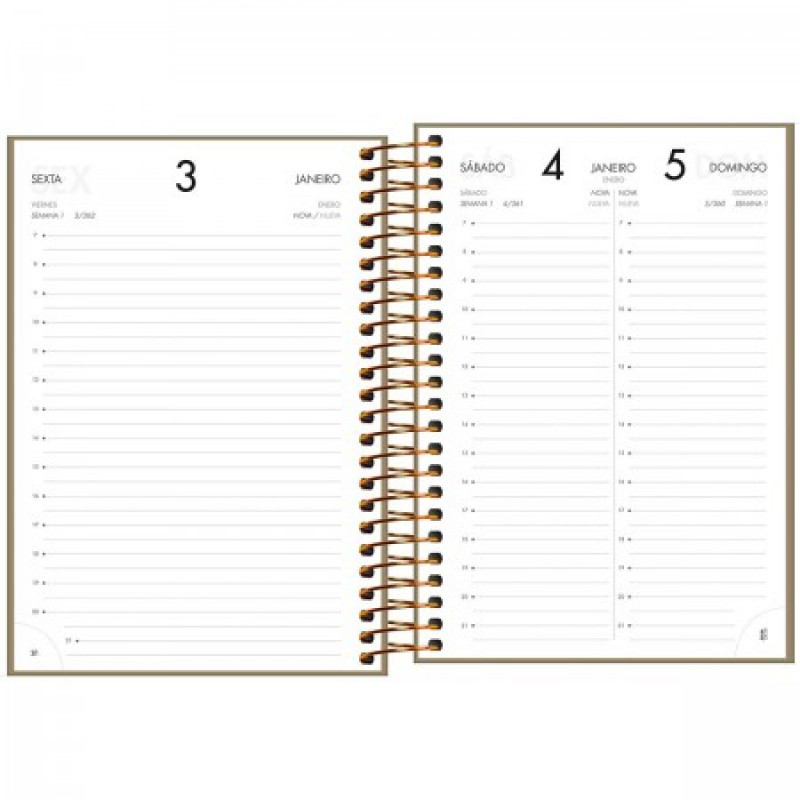 AGENDA ESPIRAL NAPOLI CORES M5 TILIBRA 2026 - REF. 347779 - PACOTE COM 5 UNIDADES