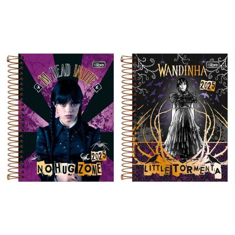 AGENDA ESPIRAL WANDINHA M4 TILIBRA 2025 - REF. 349275 - PACOTE COM 5 UNIDADES