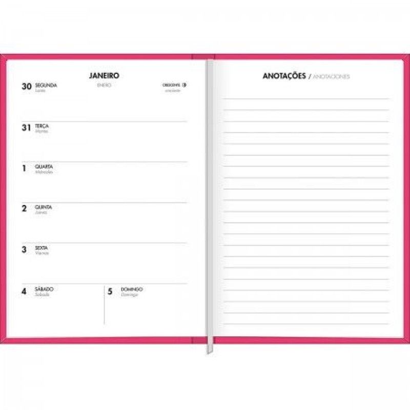 PLANNER COSTURADO NAPOLI CORES M3 TILIBRA 2025 - REF. 347752 - PACOTE COM 5 UNIDADES SORTIDAS