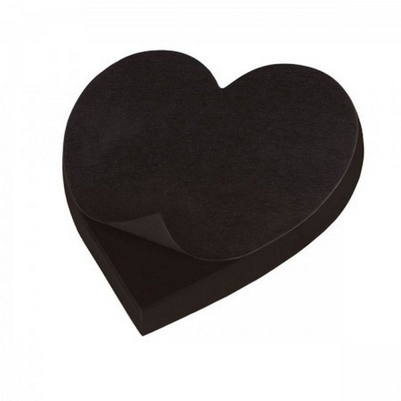 BLOCO ADESIVO ANOTACAO 73 X 76MM 50 FOLHAS CORACAO PRETO TILIBRA - REF. 34641 - 1 UNIDADE