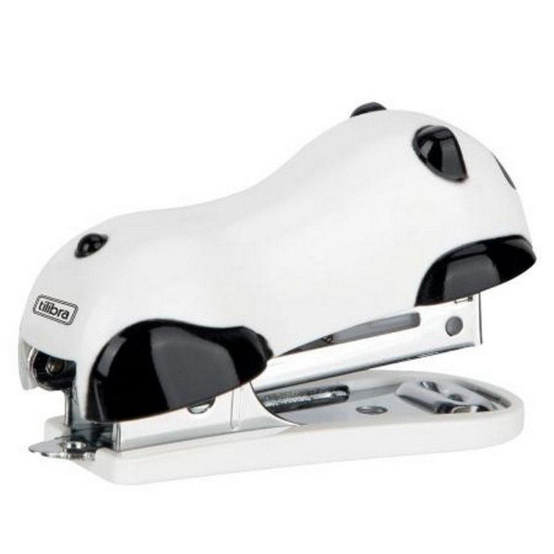 GRAMPEADOR MINI PANDA 12 FOLHAS + 1000 GRAMPO TILIBRA - REF. 34543 - 1 UNIDADE