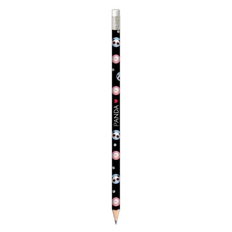 LAPIS PRETO N.2 REDONDO COM BORRACHA PANDA TILIBRA - REF. 34646 - CAIXA COM 72 UNIDADES