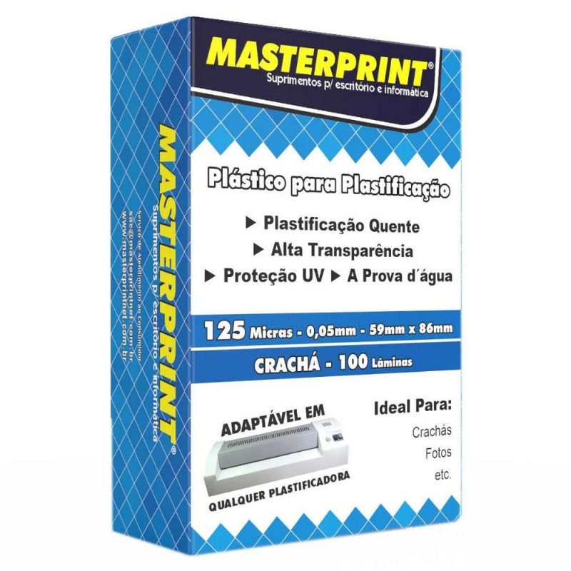 POLASEAL CRACHA 125 MICRAS 0,05 - REF. 329010006 - PACOTE COM 100 LAMINAS