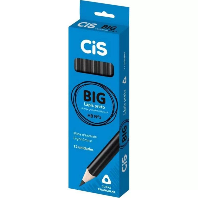 LAPIS PRETO 2HB TRIANGULAR JUMBO CIS - REF. 59.2303 - CAIXA COM 12 UNIDADES