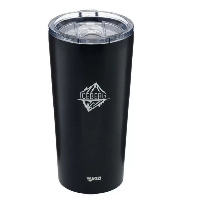 COPO TERMICO INOX PARA CERVEJA COM ABRIDOR 590ML PRETO - REF. 22640 1 UNIDADE