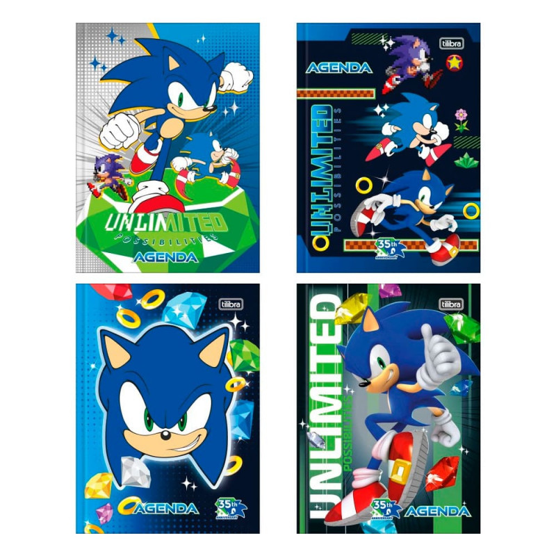 AGENDA COSTURADA PERMANENTE SONIC 2D M4 TILIBRA - REF. 347825 - PACOTE COM 5 UNIDADES