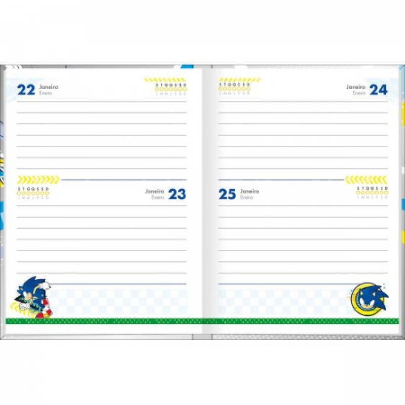 AGENDA COSTURADA PERMANENTE SONIC 2D M4 TILIBRA - REF. 347825 - PACOTE COM 5 UNIDADES