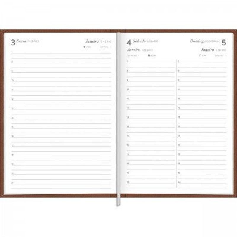 AGENDA COSTURADA TORINO M5 CORES TILIBRA 2025 - REF. 347728 - PACOTE COM 4 UNIDADES SORTIDAS
