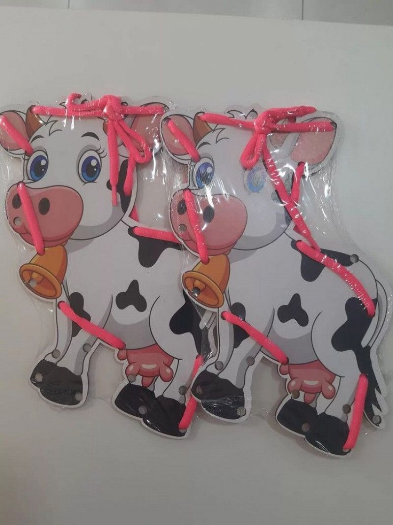 ALINHAVOS VACA MDF PAPER TOY - REF. ALV003 - 1 UNIDADE