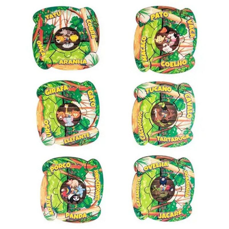 JOGO QUE BICHO E ESSE 30 PECAS MDF PAPER TOY - REF. EDCMP006 - 1 UNIDADE