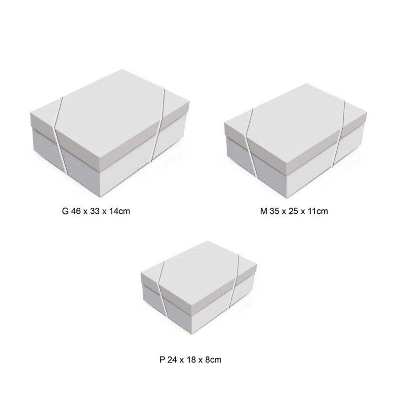 CAIXA RETANGULAR COM TAMPA L AMOUR M 35x25x11 - REF. 13005685 - PACOTE COM 10 UNIDADES