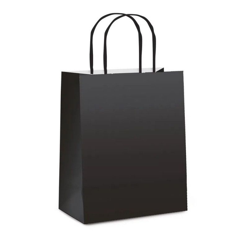 SACOLA LAMINADA 39 X 32 X 16CM PRETO FOSCO CROMUS - REF. 14001296 - PACOTE COM 10 UNIDADES