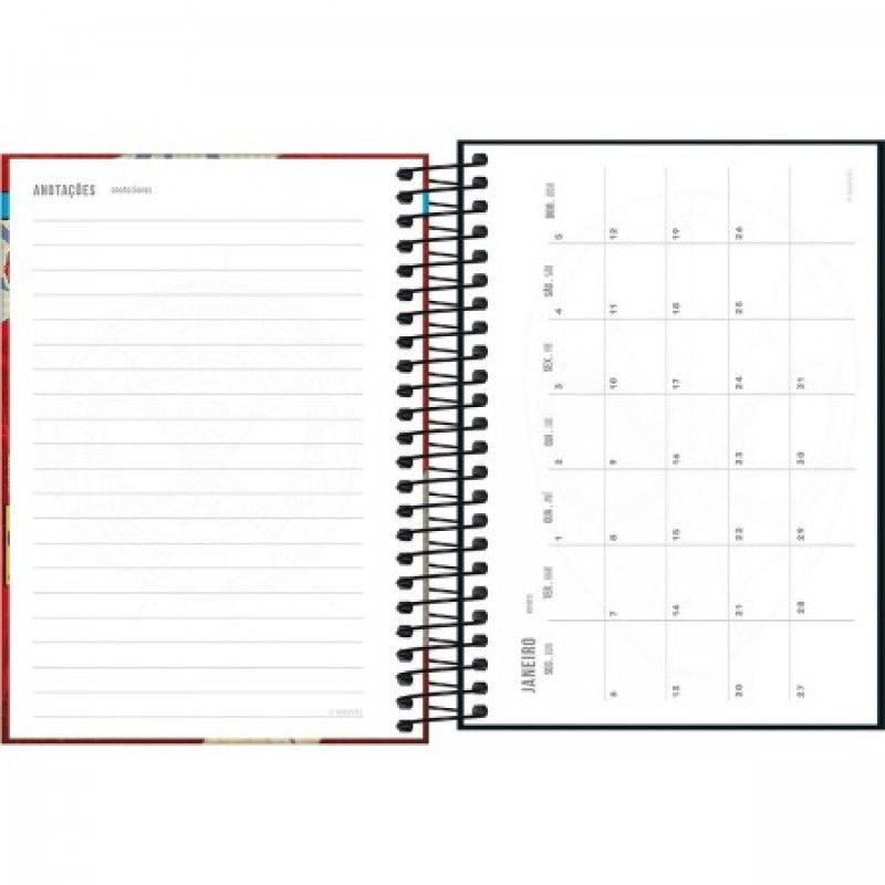 AGENDA ESPIRAL SPIDERMAN M4 TILIBRA 2026 - REF. 347876 - PACOTE COM 5 UNIDADES SORTIDAS
