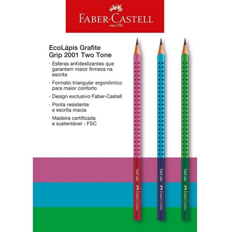 LAPIS GRIP 2001 TWO TONE FSC* (1 X 72) 78 - 2001BTT/72 - CAIXA COM 72 UNIDADES