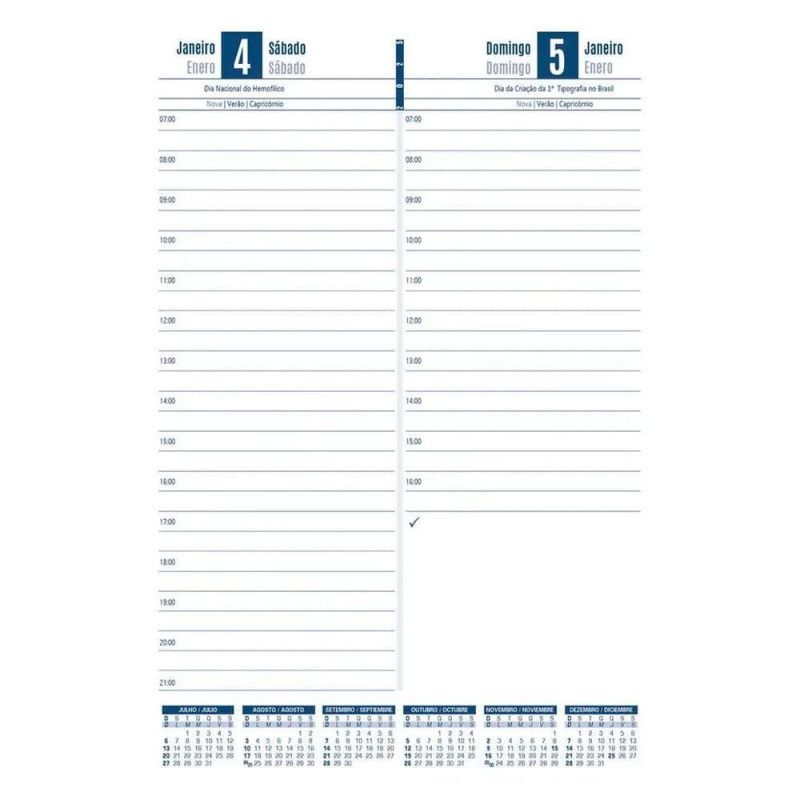 AGENDA COSTURADA EXECUTIVO PREMIUM 2026 SAO DOMINGO ANIMATIVA - REF. 9825 - PACOTE COM 4 UNIDADES