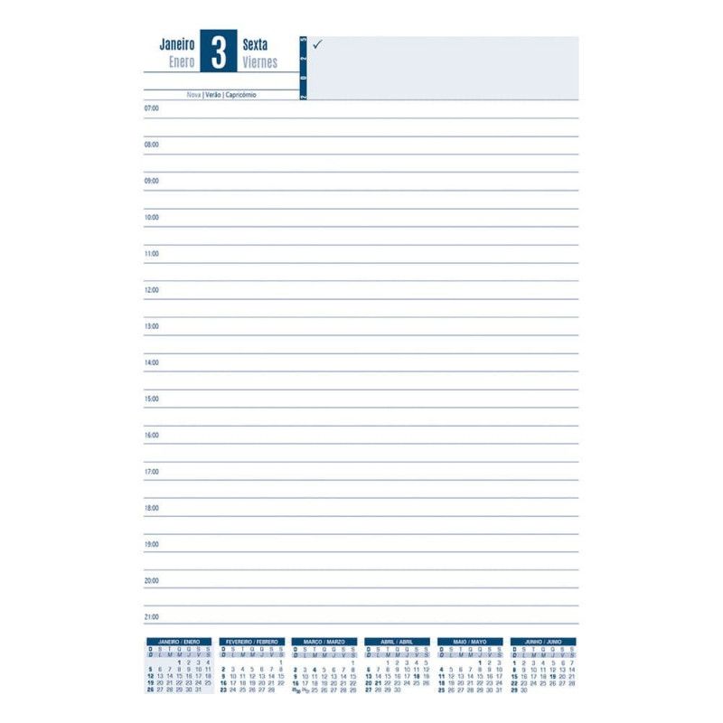 AGENDA COSTURADA EXECUTIVO PREMIUM 2026 SAO DOMINGO ANIMATIVA - REF. 9825 - PACOTE COM 4 UNIDADES