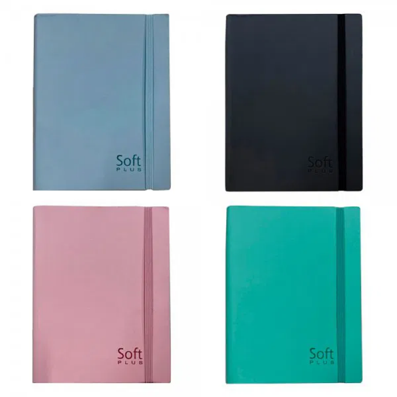 AGENDA COSTURADA SOFT PLUS COM ELASTICO 2026 SAO DOMINGOS ANIMATIVA - REF. 9803 - PACOTE COM 4 UNIDADES SORTIDAS