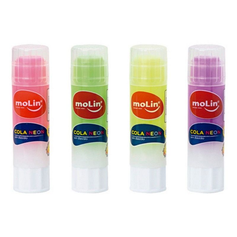 COLA BASTAO 8G NEON MOLIN - 12048 - CAIXA COM 12 UNIDADES