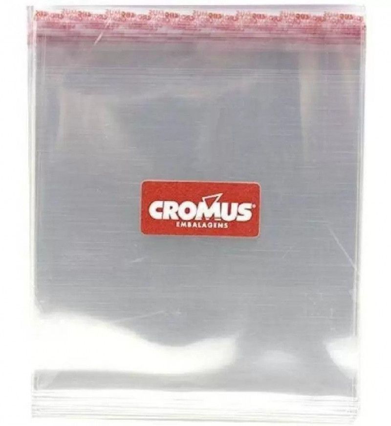 SACO C/ABA 5X5+3CM ADESIVO TRANSPARENTE CROMUS - 11300214 - PACOTE COM 100 UNIDADES