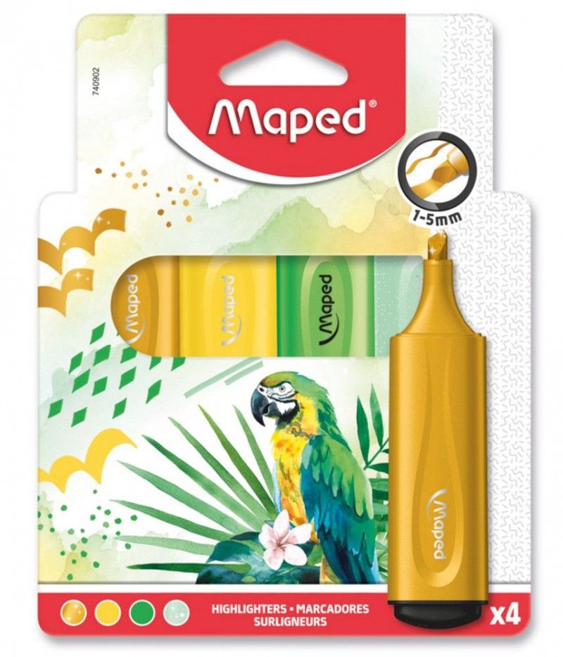 PINCEL MARCA TEXTO TEMAS C/4 MAPED - 740902 - 1 UNIDADE