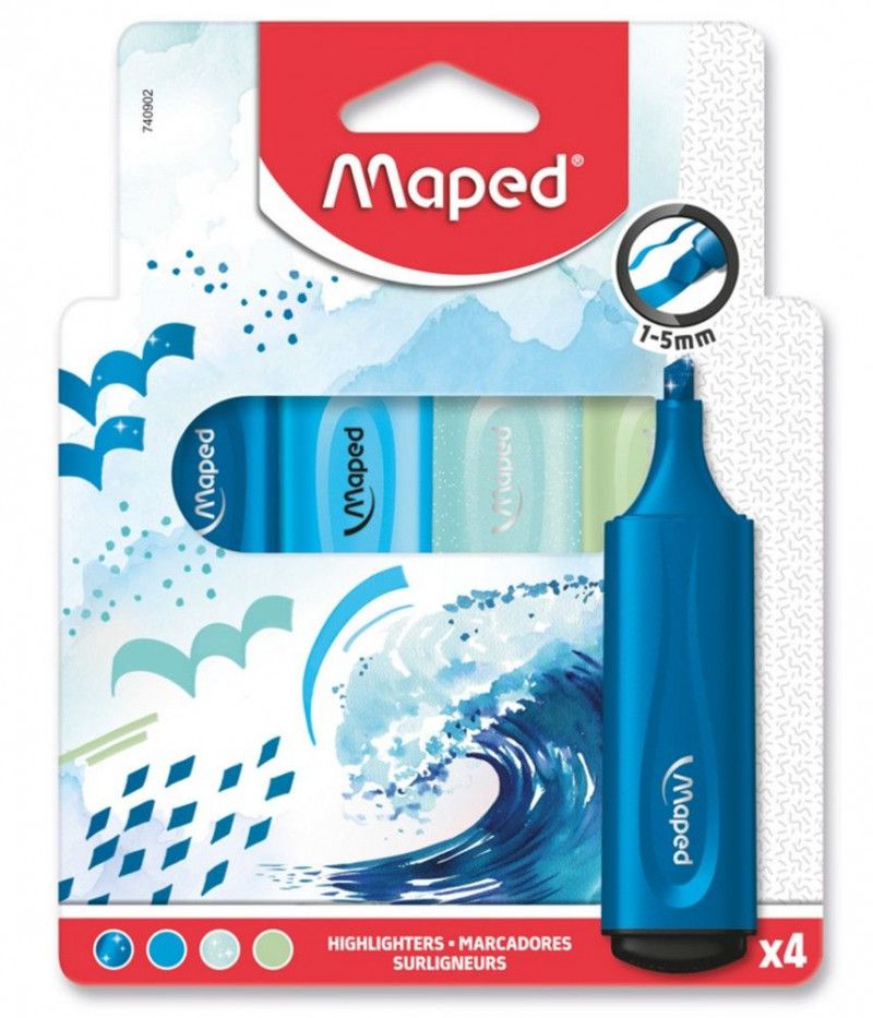 PINCEL MARCA TEXTO TEMAS C/4 MAPED - 740902 - 1 UNIDADE