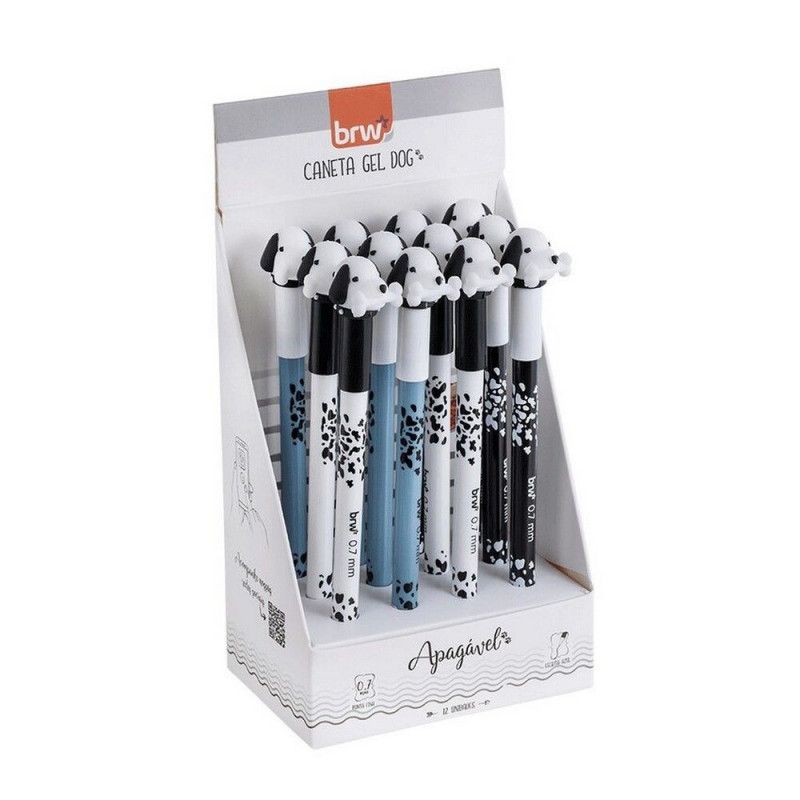 CANETA ESFEROGRÁFICA GEL 0.7 APAGAVEL DOG BRW - CA0212 - CAIXA COM 12 UNIDADES