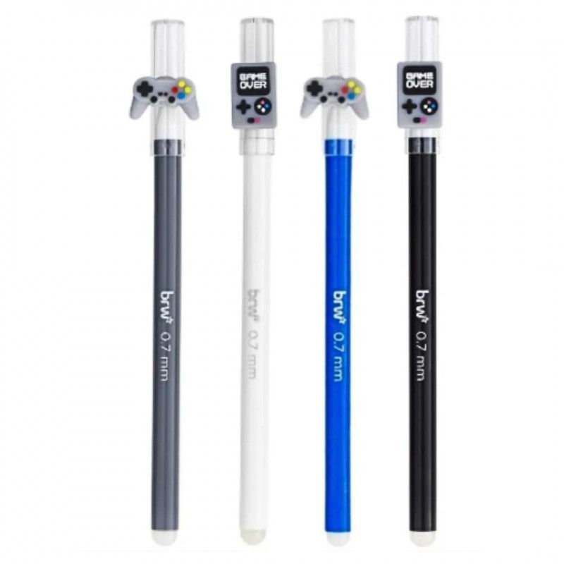 CANETA ESFEROGRAFICA GEL 0.7 APAGAVEL GAMER BRW - REF. CA0214 - CAIXA COM 12 UNIDADES